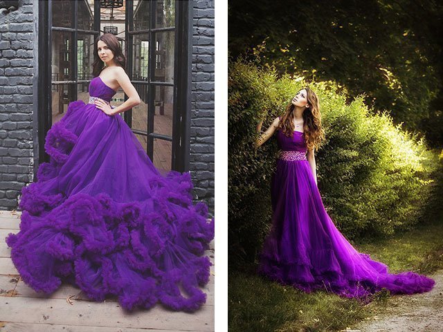 Фиолетовое или сиреневое платье на все случаи жизни