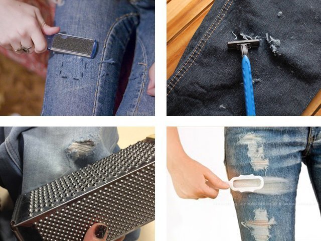 Как сделать дырки и потертости на джинсах?