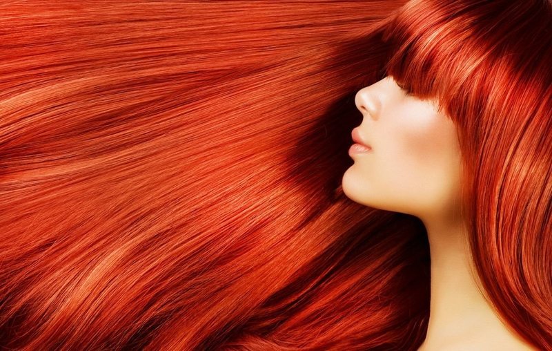 Рыжие окрашенные волосы