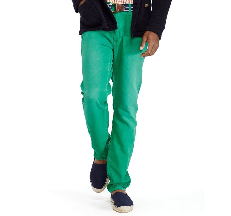 Зелёные мужские джинсы