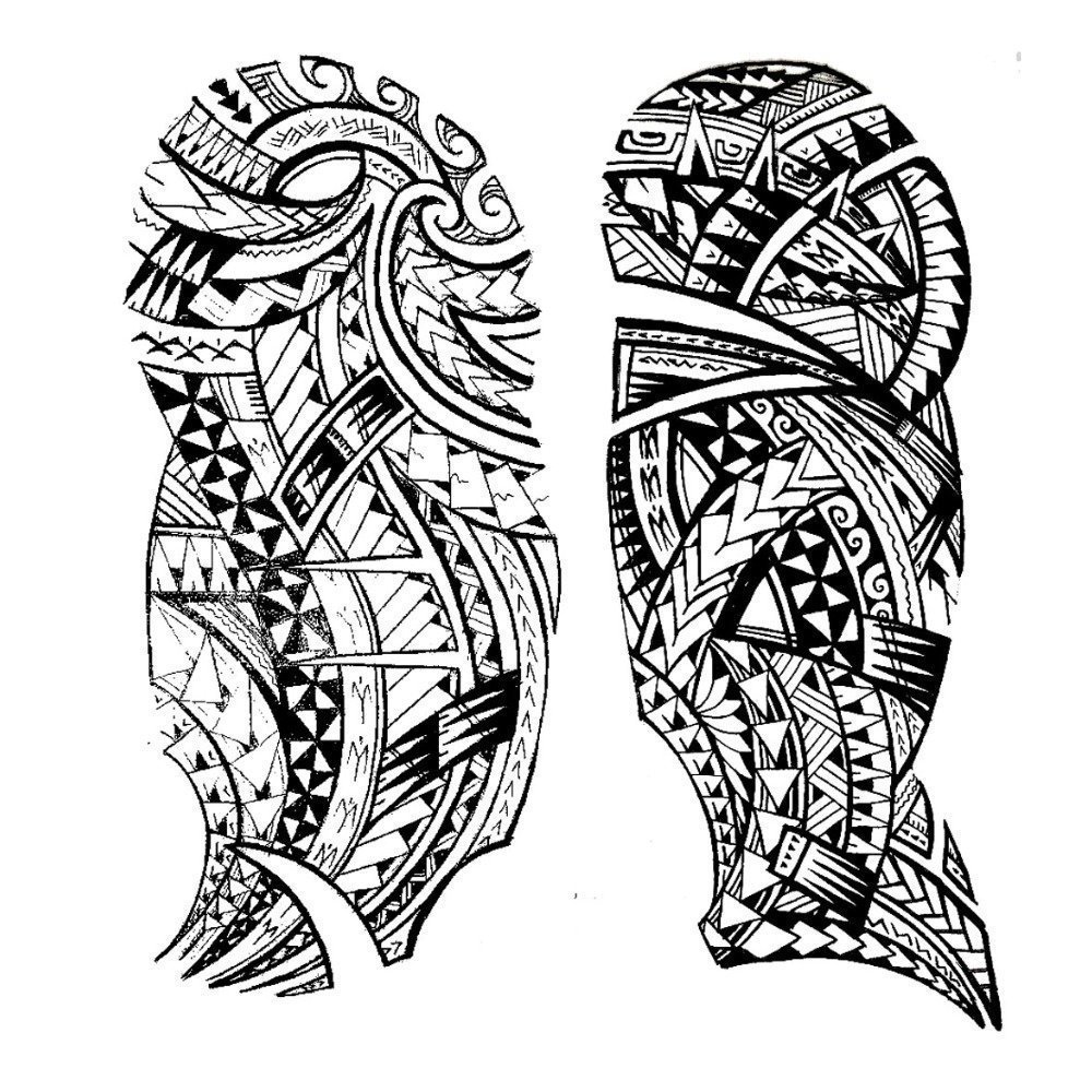 Кельтский трайбл Полинезия эскизы рукава