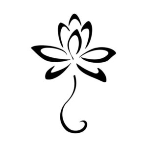 Нежный цветок - эскиз для тату