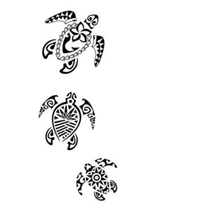 Эскиз этно-татуировки "Черепашки"