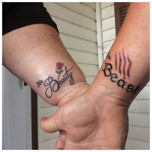 Парные татуировки для двоих влюбленных: 100 красивых идей