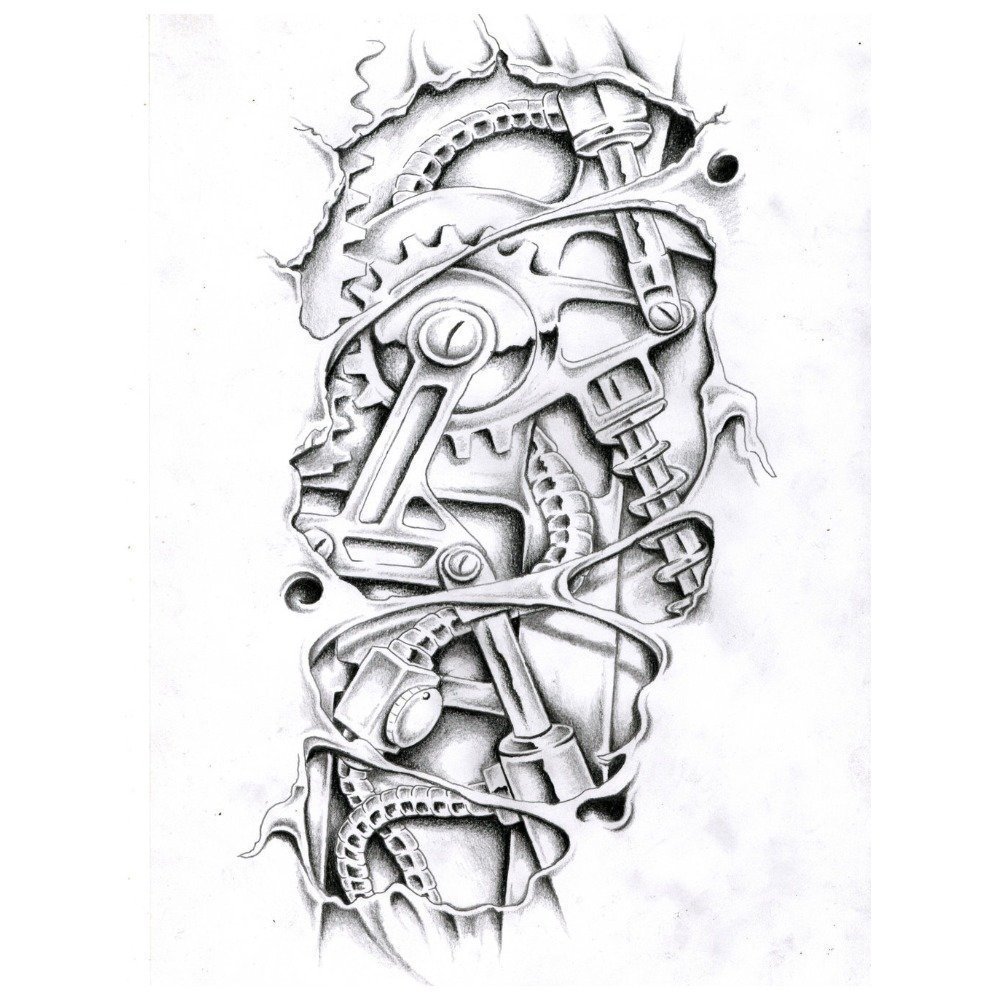 Эскизы тату в стиле биомеханика