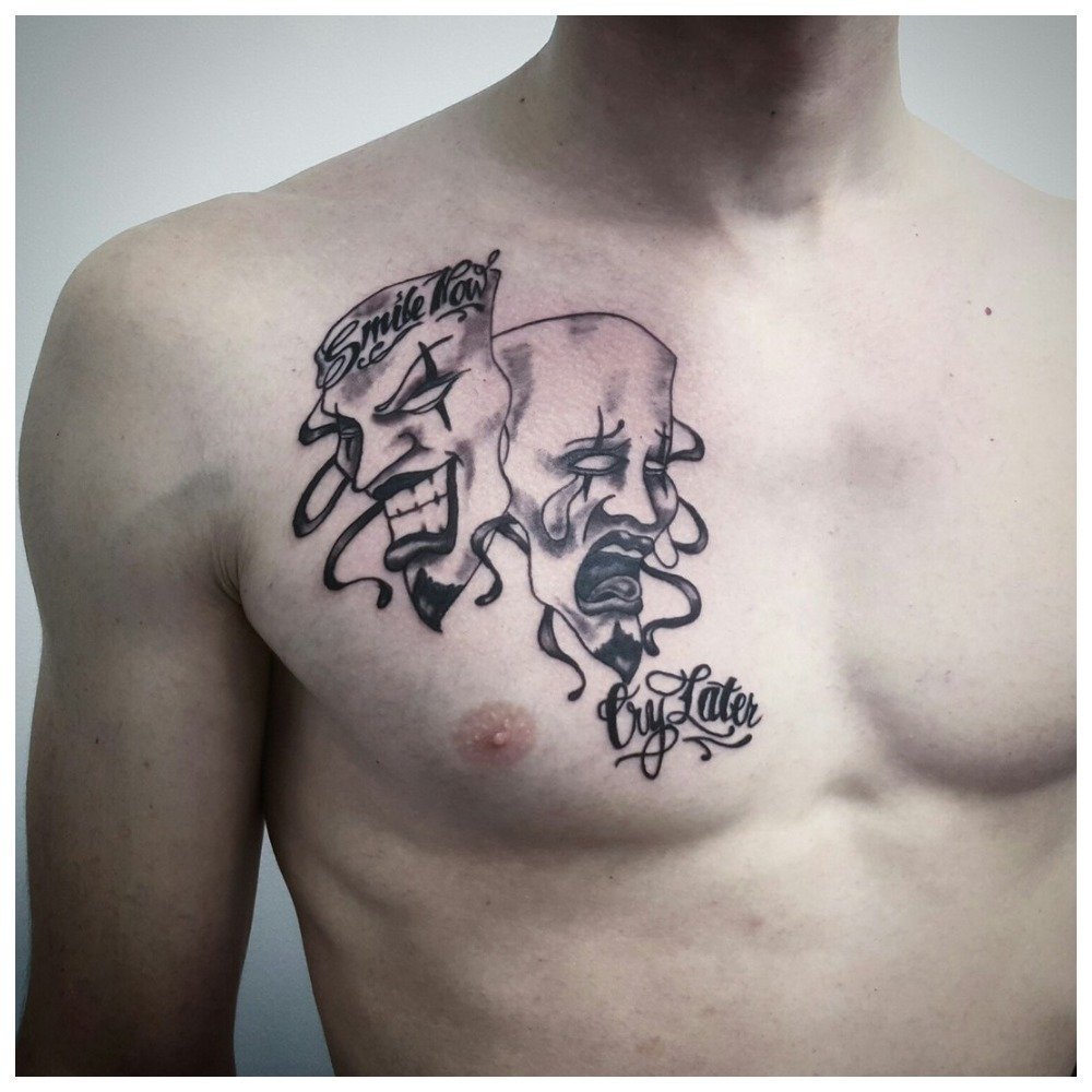 Оригинальные мужские 🙍‍♂ татуировки на грудь