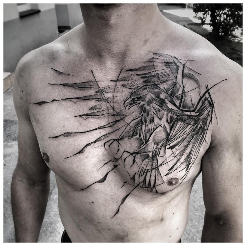 Татуировки мужские на груди