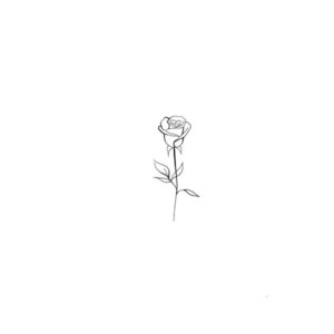 Маленькая роза эскиз для тату 