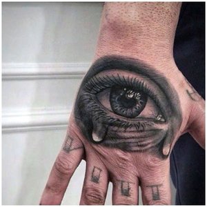 Глаз человека тату в стиле 3D
