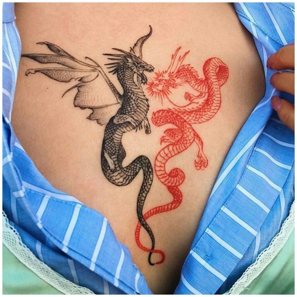 Татуировки драконов для девушек