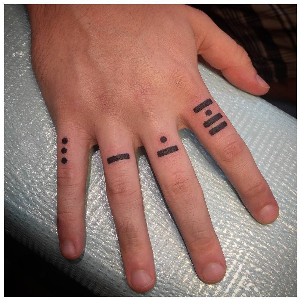 Прикольные тату на пальцах