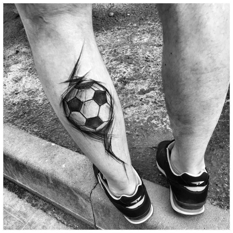 Фото татуировок для мужчин на ноге