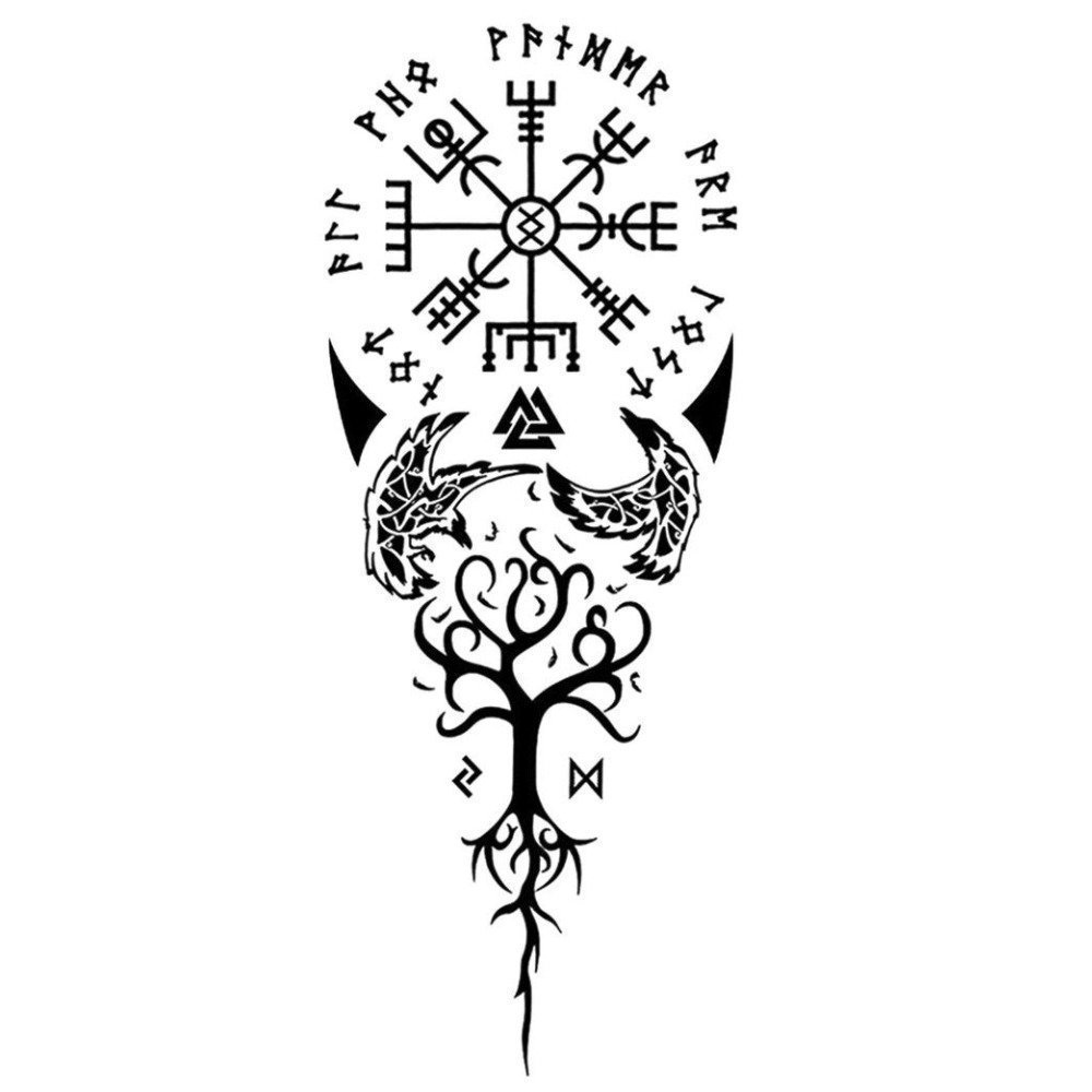 Скандинавские руны вегвизир символ тату