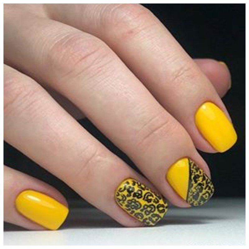Желтый дизайн "леопард"