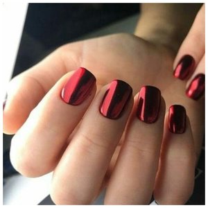 Красивые короткие красные ногти