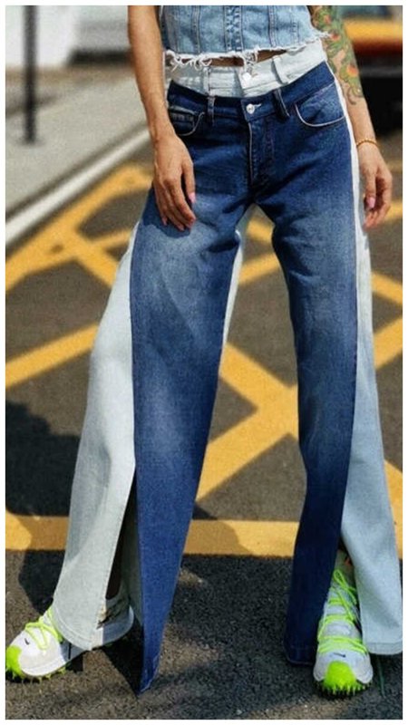 Стильные джинсы с разрезами 