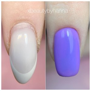 Маникюр до и после фиолетовый