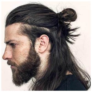 Как мужчине собрать длинные волосы