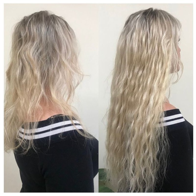 Наращивание волос до и после фото