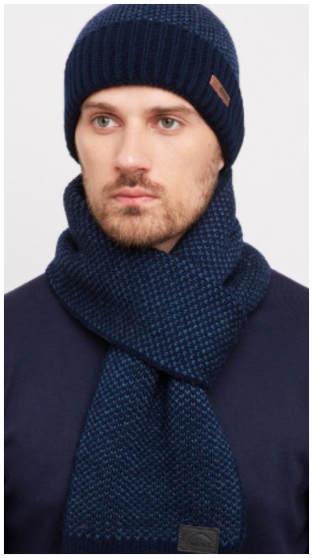 Мужской комплект шапка и шарф