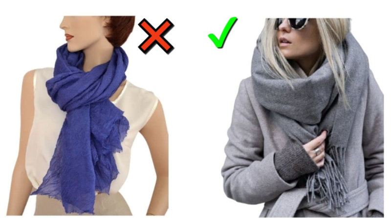 Модный и немодный способ завязать шарф