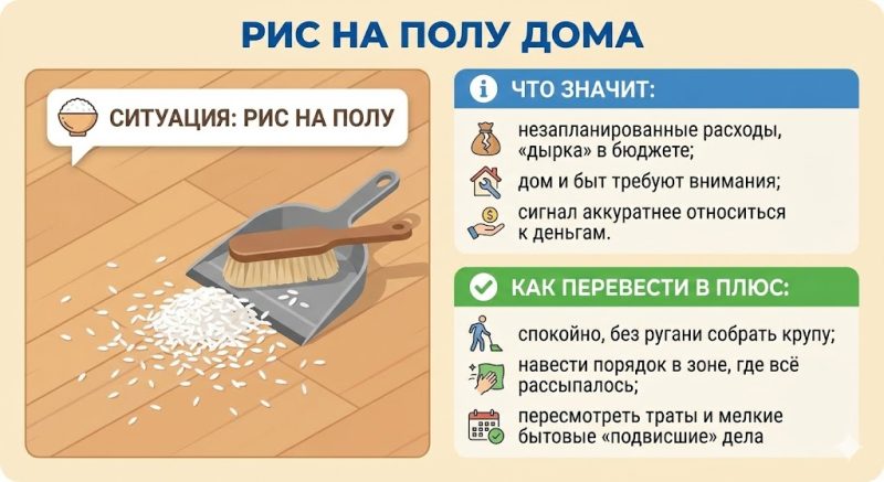 Рассыпать рис — примета: к хорошему или к неприятностям и что делать