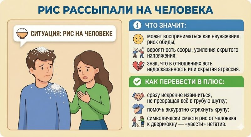 Рассыпать рис — примета: к хорошему или к неприятностям и что делать